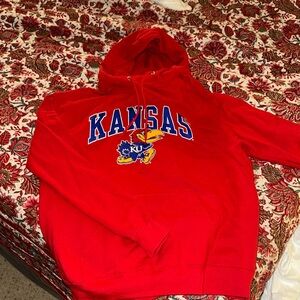 Red Champion University of Kansas’s Jayhawks hoodie